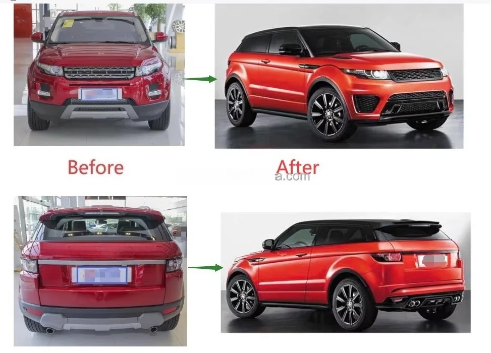 FOR RR Evoque 2012-2019 Base Upgrade to SVR Version Low to High Version Front and Rear Bumper Completely Body Kit